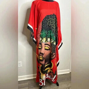 FEMALE KAFTAN- Red Onesize (EMPOWERMENT)